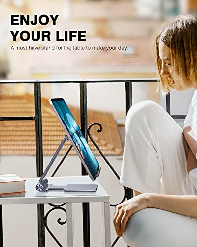 Anozer Tablet Stand, [Updated] Adjustable & Foldable Aluminium Ipad Stand,Compatible With 2022 Ipad Air 5/4,Ipad Mini 6/5,Ipad 10.2,Ipad Pro 12.9/11, Portable Monitor, Surface Pro, Phones (4-13 Inch) #TOP2