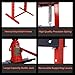 Hydraulic Press 12-Ton Hydraulic Shop Press with Press Plates H-Frame Garage Floor Stand Jack for Gears and Bearings Adjustable Working Table Height Red