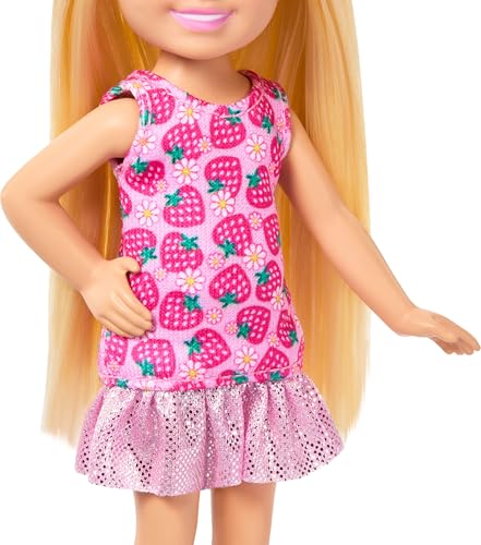 Muñeca Barbie Chelsea pequeña de 6 pulgadas con vestido y zapatos miniatura 3