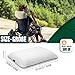 alkamto Reisekissen – Campingkissen – Ergonomisches Memory-Schaum-Kissen mit Temperaturregulierendem Bezug – Extra Baumwollbezug (Weiß Reise- + Extra-Kissenbezug) (40 X 25 X 10 cm - Weiß)