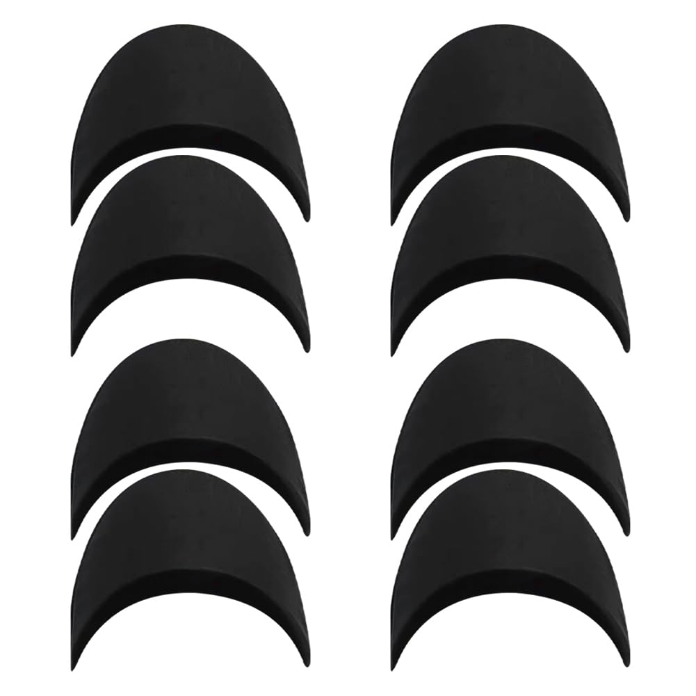 GSHLLO 4 Pairs Sewing Foam Shoulder Pads Set in Shoulder Enhancer Pad Thick Shoulder Pad Inserts Black Soft Shoulder Modify Pads Detachable Sponge