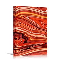Canvas Wall Art Liquid Abstract Colorful Decorative Elements Mixed Media Multicolor Swirly - 12x18 inches