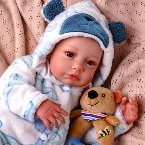 Muñeca Bebé Reborn Interactiva 20 pulgadas miniatura 7