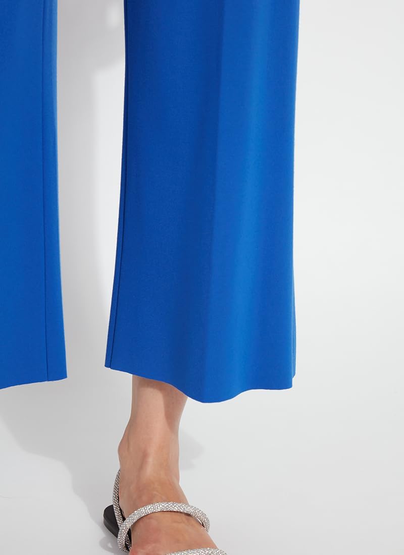 Lyssé Ellis High Waisted Culotte Pants Women – Lightweight Ponte Knit Cropped Dressy Palazzo Pants Women with Flowy Leg