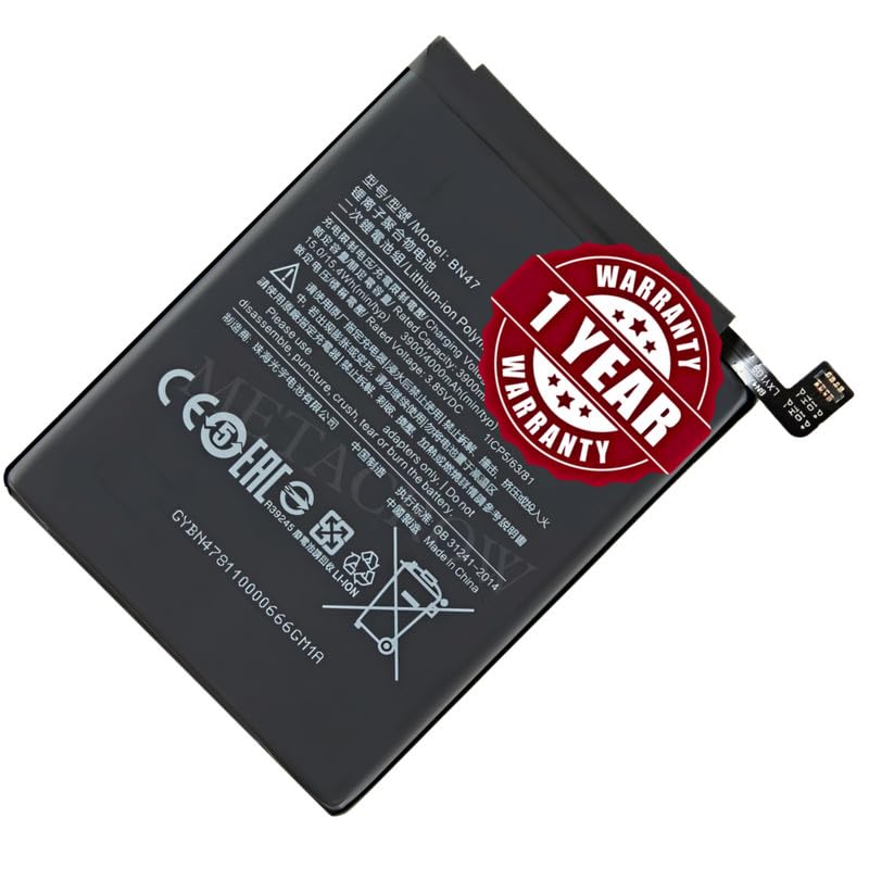 Image of Original BN47 Battery Compatible for Xiaomi Redmi 6 Pro | Xiaomi Mi A2 Lite - (4000mAh) - 1 Year Warranty JK1