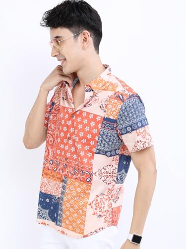 Image of Highlander Men's Cotton Printed Slim Shirt
