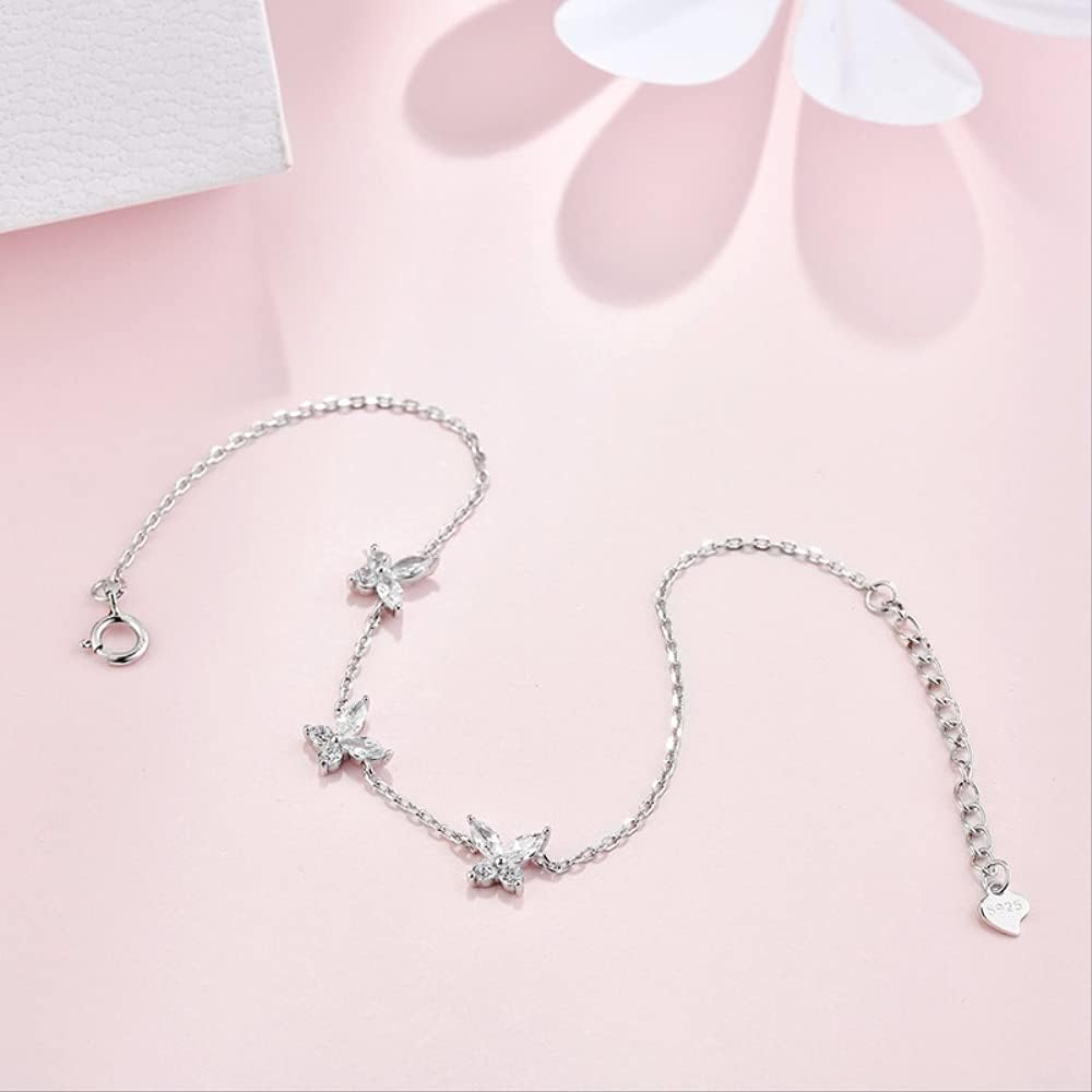Pulsera y Brazalete con Dije de Mariposa de Cristal con borlas para Boda de Mujer