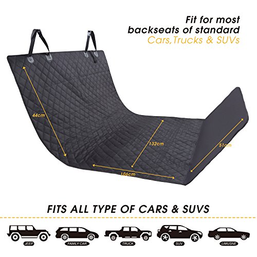 Protezione resistente per bagagliaio, impermeabile antigraffio sedile posteriore universale per cani, Dust Dirt Protector, copertura e universale adatto a tutti i SUV Cars & vehicles-Black