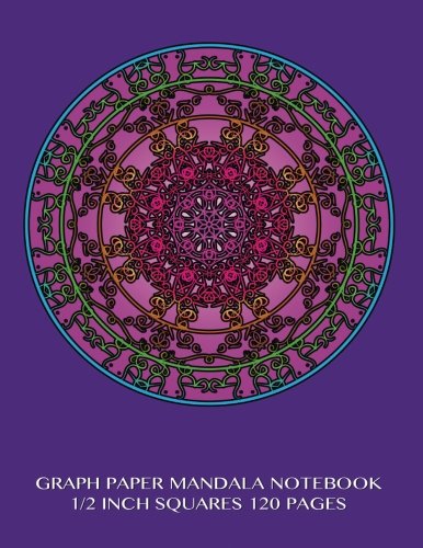 Amazon | Graph Paper Mandala Notebook 1/2 inch squares 120 pages: 8.5 x ...