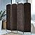 RHF 6 ft.Tall Room Divider, Room Dividers and Folding Privacy Screens, 15.7" Privacy Screen 4 Panels Room Divider Wall Partition, Dark Coffee