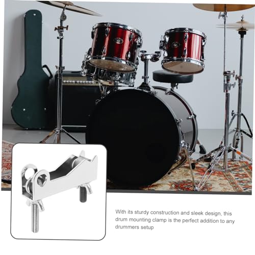 Vaguelly Jazz Drum Cowbell Mount Clamp Soporte para Instrumento de Percusión para Kits de Batería Construcción Resistente Instalación Fácil para Músicos y Aficionados miniatura 6