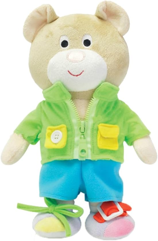 Aideal Dress Up Bear - Learn How To Zip Button Buckle Tie Lace,Toddler Childrens Early Learning Basic Life Skills Educational Toy