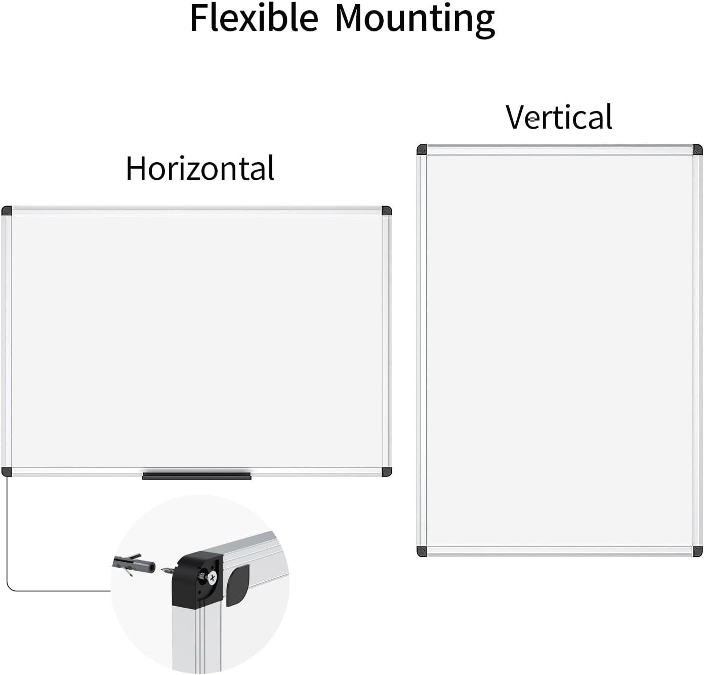 VIZ-PRO Magnetic Whiteboard/Dry Erase Board, 18 X 12 Inches, with 1 Eraser & 4 Magnets & 14 Markers