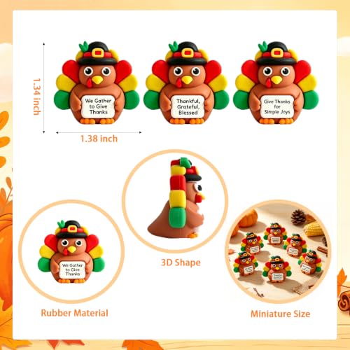 Image of 30 Pcs Mini Thanksgiving Turkey Figurines For Fall Harvest Party Favors