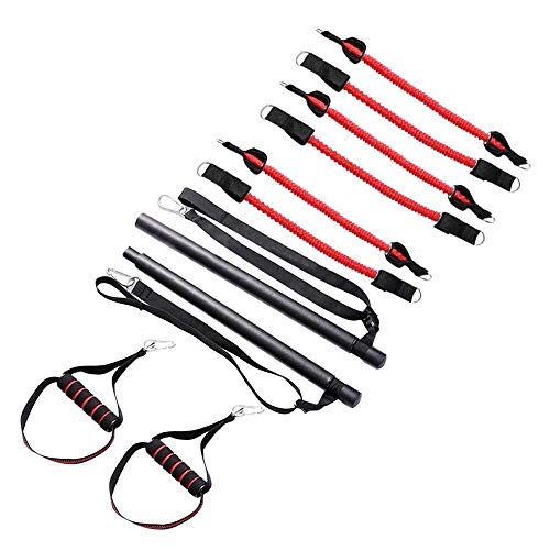 LTXNSB Fitness Rod Resistance Band Assemble Resistance Bar with Adjust Belt Portable Home Gym Pilate LTXNSB Fitness Rod Resistance Band Assemble Resistance Bar with Adjust Belt Portable Home Gym Pilate