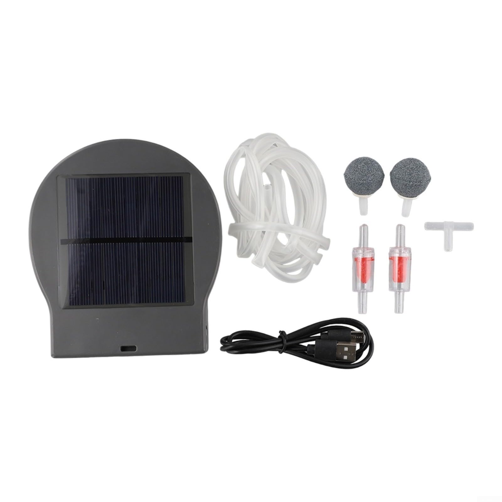 Alanmoship Solar Powered Oxygen Pump For Fish Tank Aquarium Pond 3 Adjustable Modes Portable Aerator With Large Capacity Easy Installation