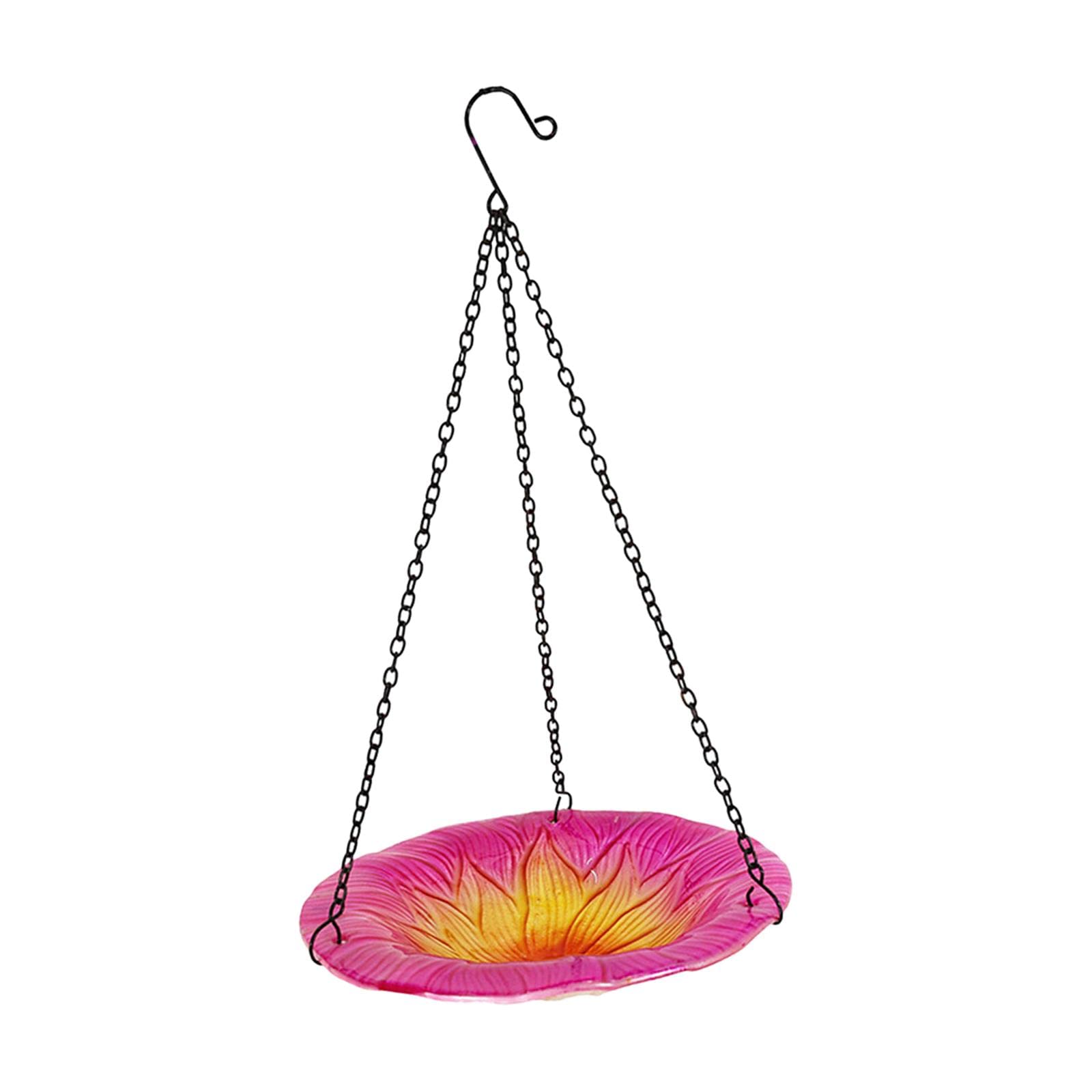 Creative Hanging Bird Bath Bird Water Feeder Tray for Yard Patio 8Inch-image-11