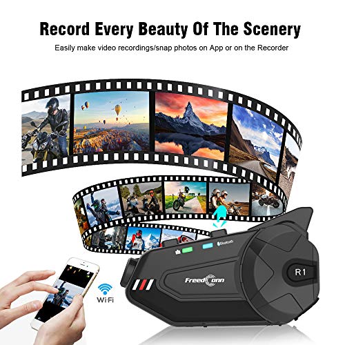 Image of Martian Motocycle Helmet Bluetooth Headset Wireless Waterproof Moto Biking & Skiiing /BlueT-S2 /1000M Intercom /2 in 1 Microphone