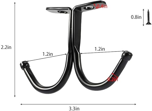 Miniatura 2 de Picowe 6 ganchos de techo de doble punta, ganchos para debajo del estante, ganchos para toallas de baño, dormitorio, bata para colgar gorra de