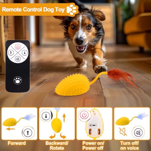 Mity Rain Interactive Dog Toys, Remote Control Dog Toy With Feather Tail And Charger thumb #1