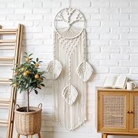 Yaxloi Baum des Lebens Traumfänger Makramee, Traumfänger Boho, Boho Wandtraumfänger, Mit dem Segen der „Bewahrung der Schönheit“ Geeignet für Schlafzimmer, Wohnzimmer und Eingangshallen