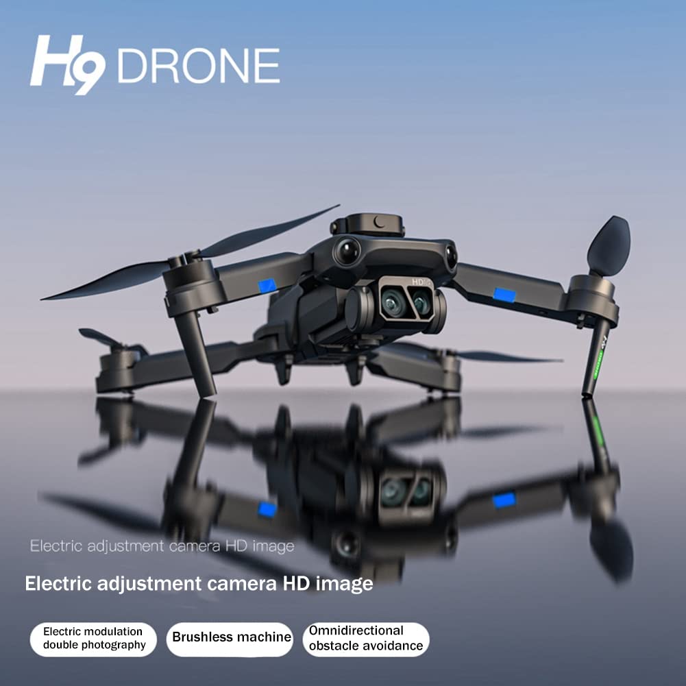 Misamo Dron H9 con Motor Sin Escobillas 4K HD AvióN AéReo CáMara Dual Omnidireccional EvitacióN de ObstáCulos AvióN Quadrotor B
