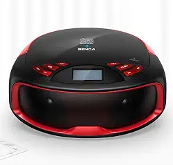Rádio Portátil Benoá X8 FM USB Bluetooth Preto/Vermelho