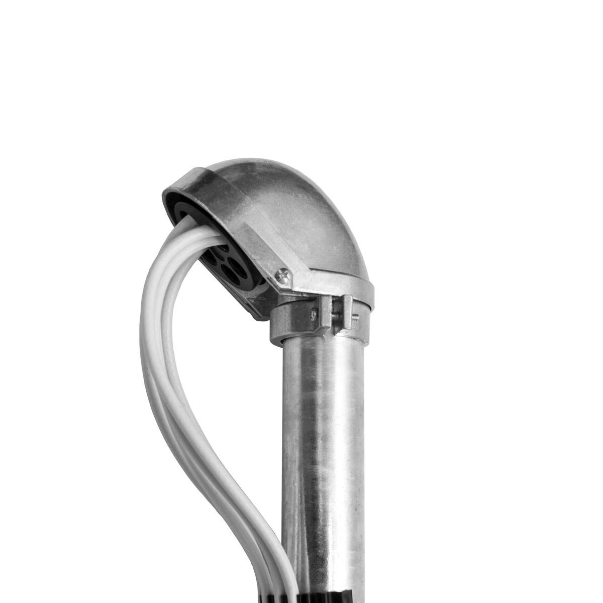 PremiumX nasadka masztu z otworem na kabel, aluminium, do uchwytów krokwi dachowych SAT, uchwyt ścienny, średnica 48-52 mm, aluminium