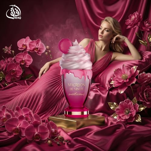 Image of Afaq Eau De Parfum Macroon De Minuit - Sweetlicious, 100ml | Floral Fruity Scent | Fragrance from France | Luxury Scent With Long Lasting Fragrance | Daily Use Unisex Perfume
