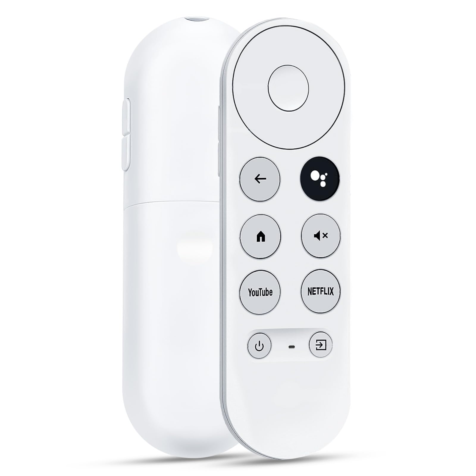 Télécommande pour Chromecast Google TV, Telecomando Bluetooth Vocale, pour Google Chromecast 4K、HD、Streaming Stick, Con Tasti di Scelta Rapida per YouTube e Netflix (Solo Telecomando)