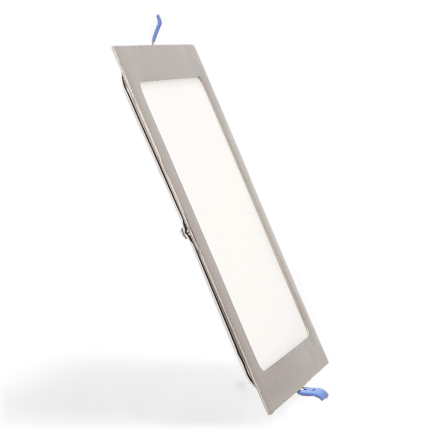 LEDUNI ® Pack 2 Unidades Downlight Panel LED NÍquel Cuadrado 20W 2000LM Luz Fría 6500K Angulo 120 IP44 225X225x10H MM Dimension de Corte 205x205MM