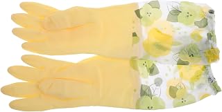 Alipis 1 Par Guantes De Cocina Impermeables Limpiando Suministros Guantes De Servicio De Alimentos Guantes Para Lavavajillas Limpieza De Guantes De Polivinilo (pvc) Amarillo