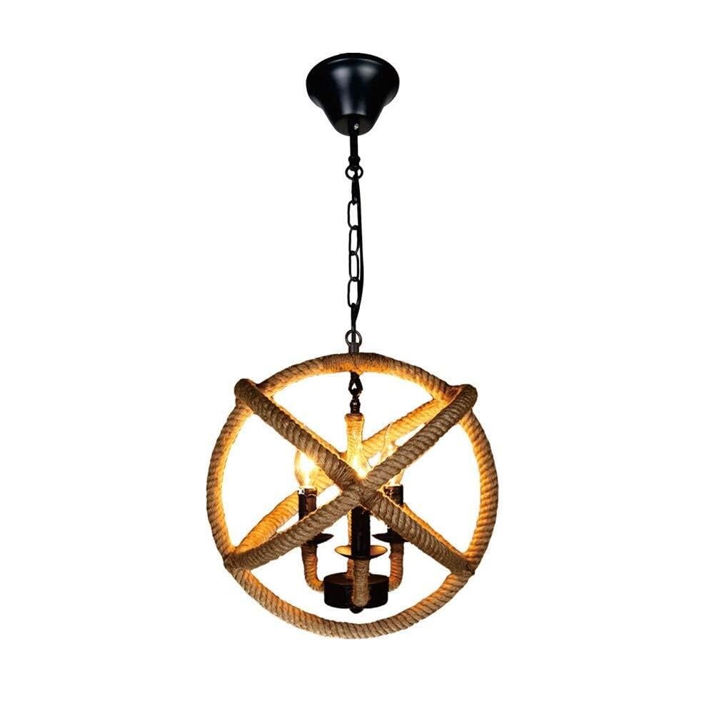 Éclairage d'îlot en fer forgé au design industriel noble de 56 cm - 8