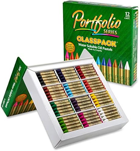 Crayola Oil Pastels Classpack, School Supplies, Water Soluble, 12 Colors may vary, 300Count, 523630