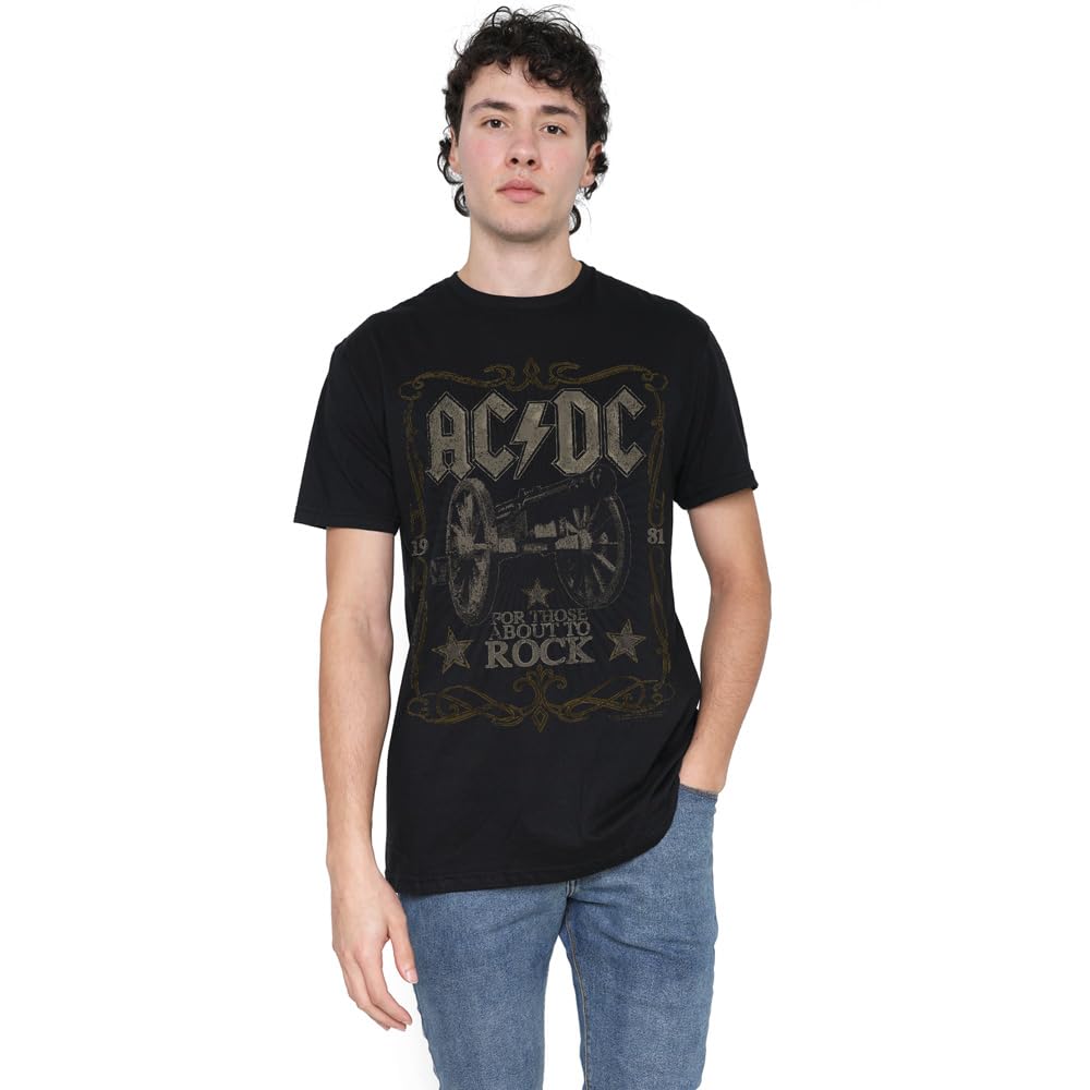 ACDC Rock Label Unisex T Shirt, Black, XXX-Large