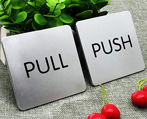 PUSH ＆ PULL サインプレート プラスチック ドア 案内 プレート Amazon | PUSH ＆ PULL セット サインプレート プラスチック ドア 案内