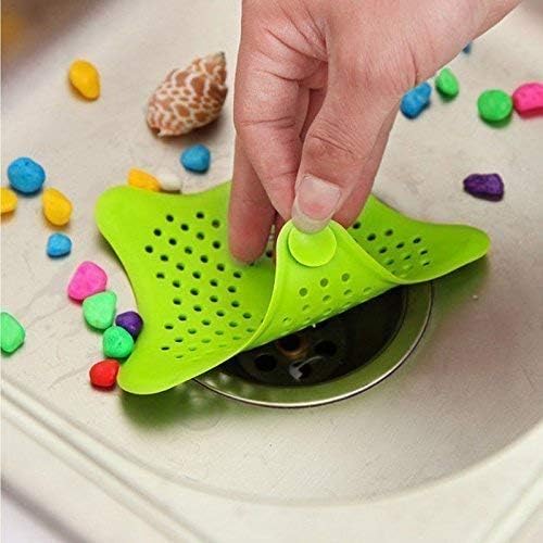 4 Pcs Silicone Drain Hair Catcher, Kitchen Sink Strainer - Bathroom Shower Sink Stopper (Multicolor)