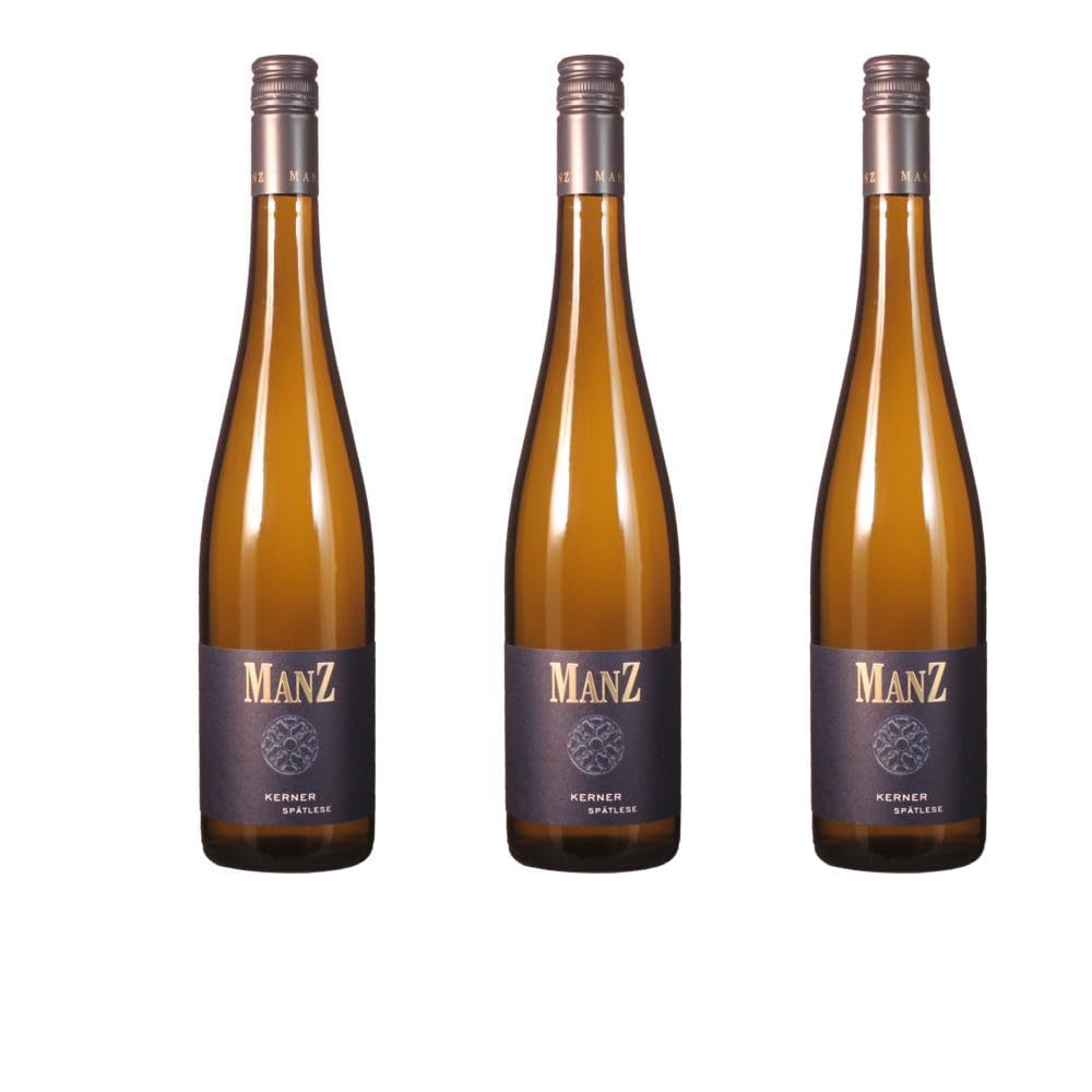 Vorteilspaket (3x0.75L) Kerner Spätlese (309) LIEBLICH Dt. Prädikatswein Weingut Manz/ErnenWein/Wine
