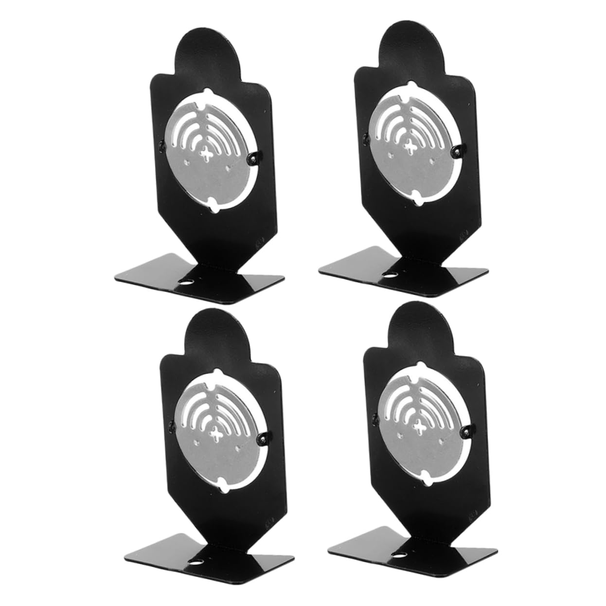 ifundom 4pcs Multi-Purpose Targets Steel Targets Archery Indoor Shooting Outdoor Shot Multi-Functional Board Training Tool Precision Practice Tool Black Metal