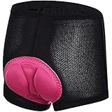 Sanhu Radunterhose Damen -Fahrradhose Damen Gepolstert -Radlerunterhose -Fahrradunterhose -Radfahrer Unterhose -Fahrrad Unterhose -Fahrradunterwäsche mit 3D Gel Sitzpolster
