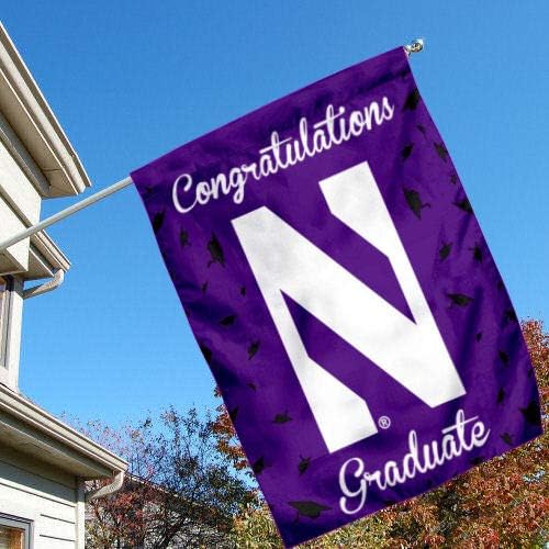 Northwestern Wildcats Graduation Gift Banner Flag