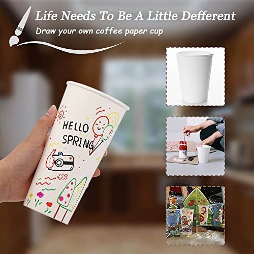 image for Lamosi 300 Pack Paper Cups 8 oz, Disposable Coffee Cups, Paper Coffee 