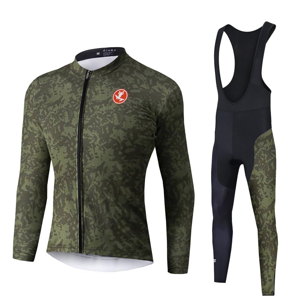 UGLY FROG Abbigliamento Magliette Set Inverno Termico Vello Antivento Maglia Lunga e Pantaloni Completo Ciclismo Uomo Invernale KXITCXHB14