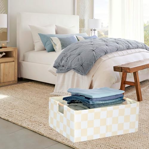 Image of Storage Bin for Shelves Rectangle Closet Baskets Foldable Box with Handles, Gray Storage Bins, Storage Boxes for Home Office Car Dormroom