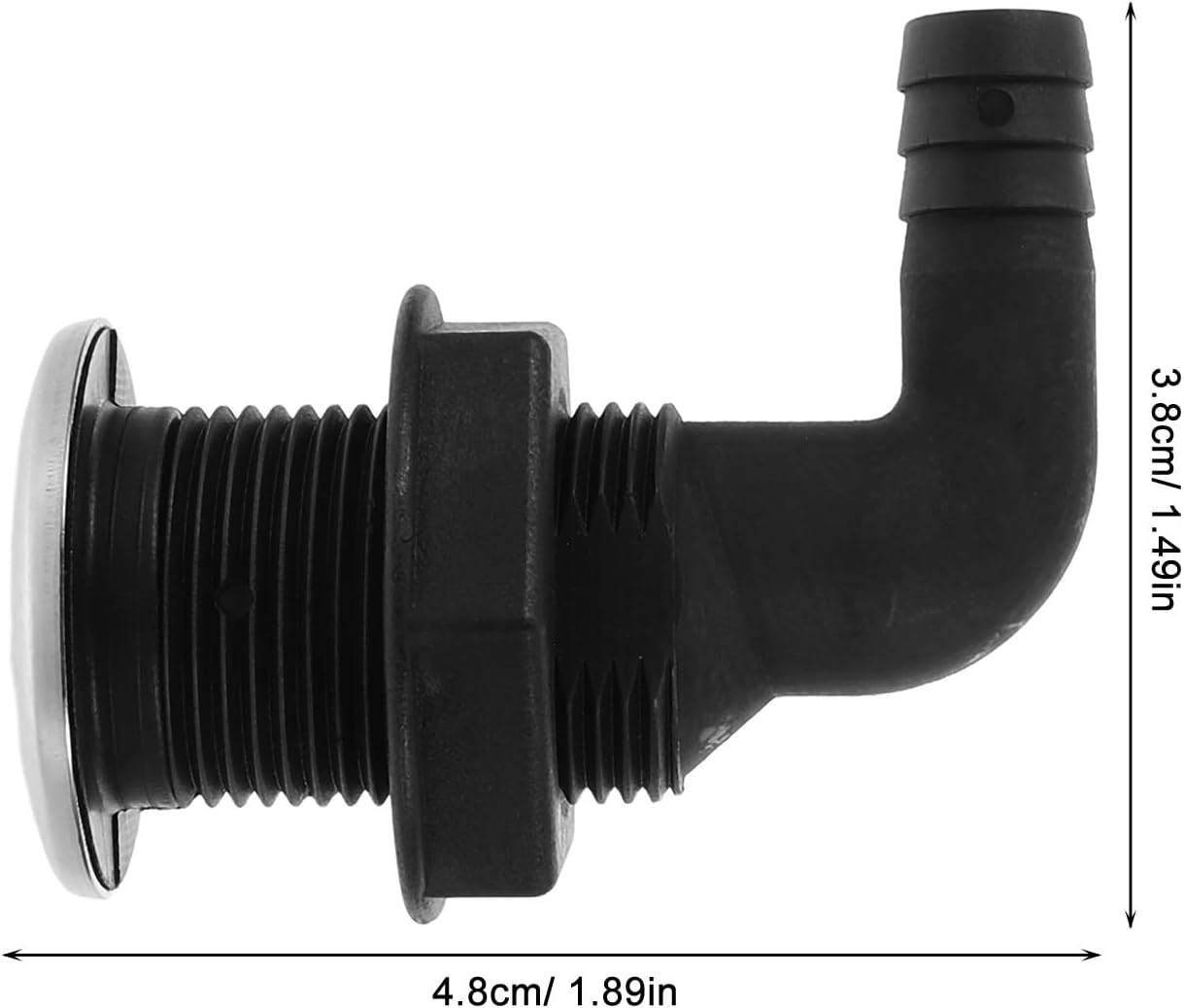 Luxshiny Marine Drain Fitting Boat Hull Drain Plug 5/8 Inch PVC Through Hull Kit for Yacht and Kayak Water Outlet Plumbing Fittings Suitable for Bilge Pump