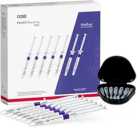 Kit Clareador Dental Caseiro Power Bleaching Açai 22% 7 Unidades