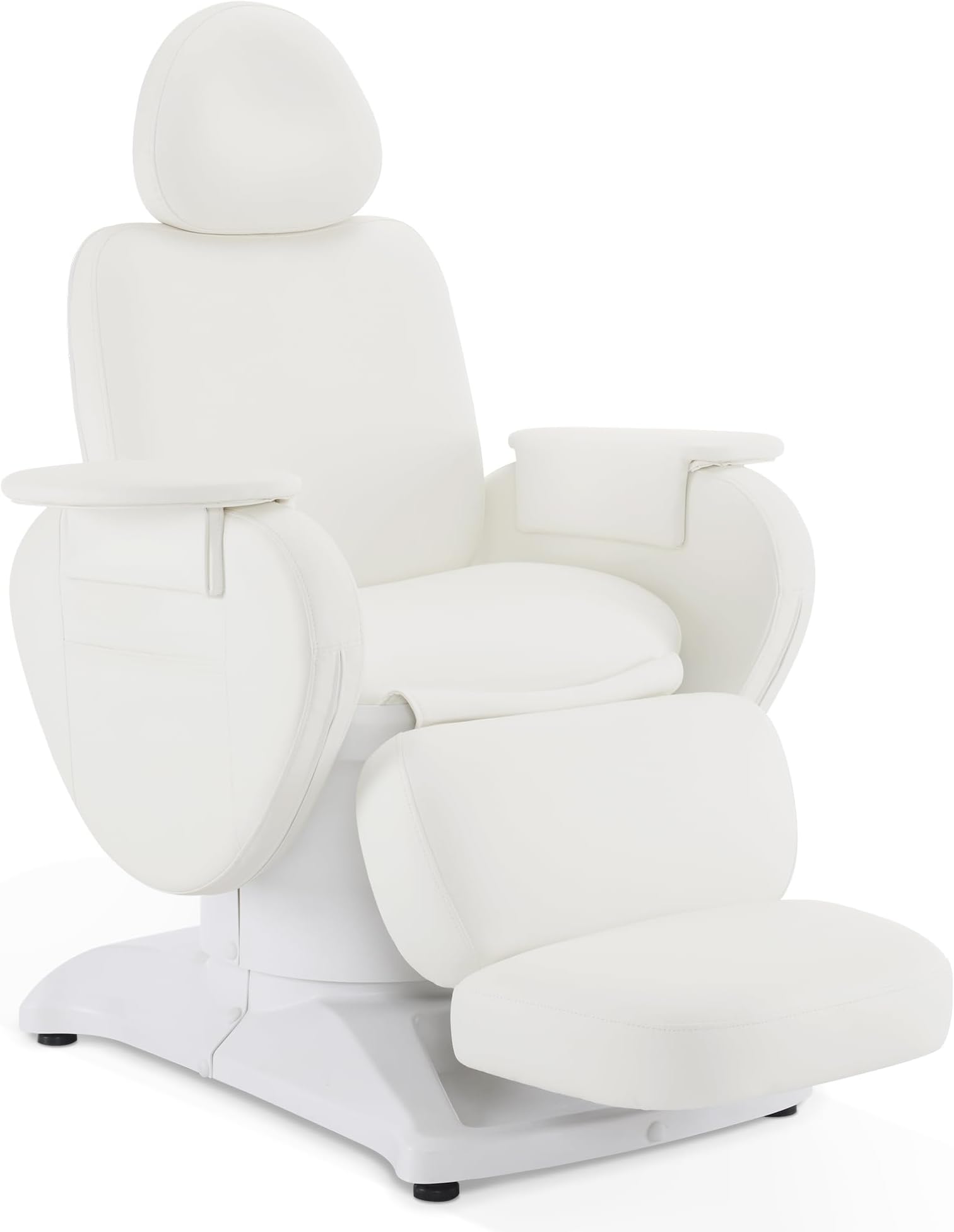 - BarberPub SPA Electrical Facial Beauty Bed with Hand Pillow, Aesthetic Massage Table with 3 Motors, PU Leather Nail Chair, Adjustable Lash Bed, 440 lbs Capacity 2113 (White)