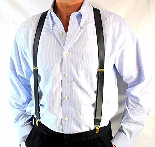 Image of Hold-Up Formal Series Men's X & Y-Back Suspenders with No-Slip Clips | Available in traditional X-back and Y-back styles for business, formal, and dress occasions.