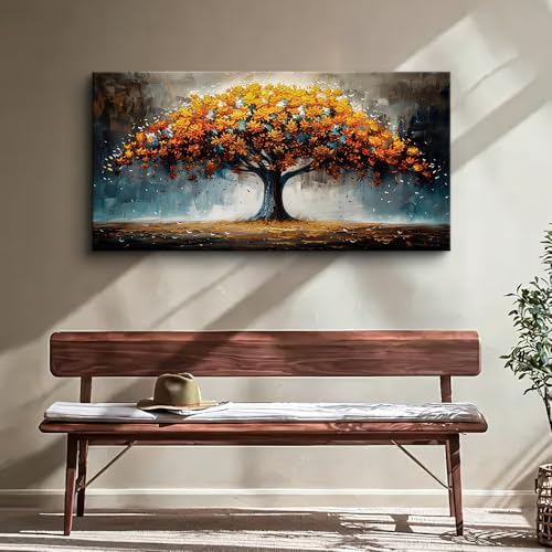 KELIYUAN Large Canvas Art Prints Murals Wall Decor For Living Room Corridor Wall Art For Bedroom Office Decorations Abstract Paintings Tree Landscape Artwork Wall Pictures Modern Home Decor 30x60In