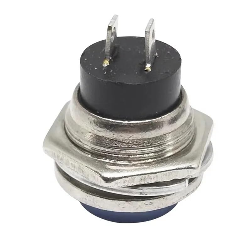 1 petit interrupteur à bouton-poussoir circulaire à réinitialisation automatique DS-212 Blanc 16 mm